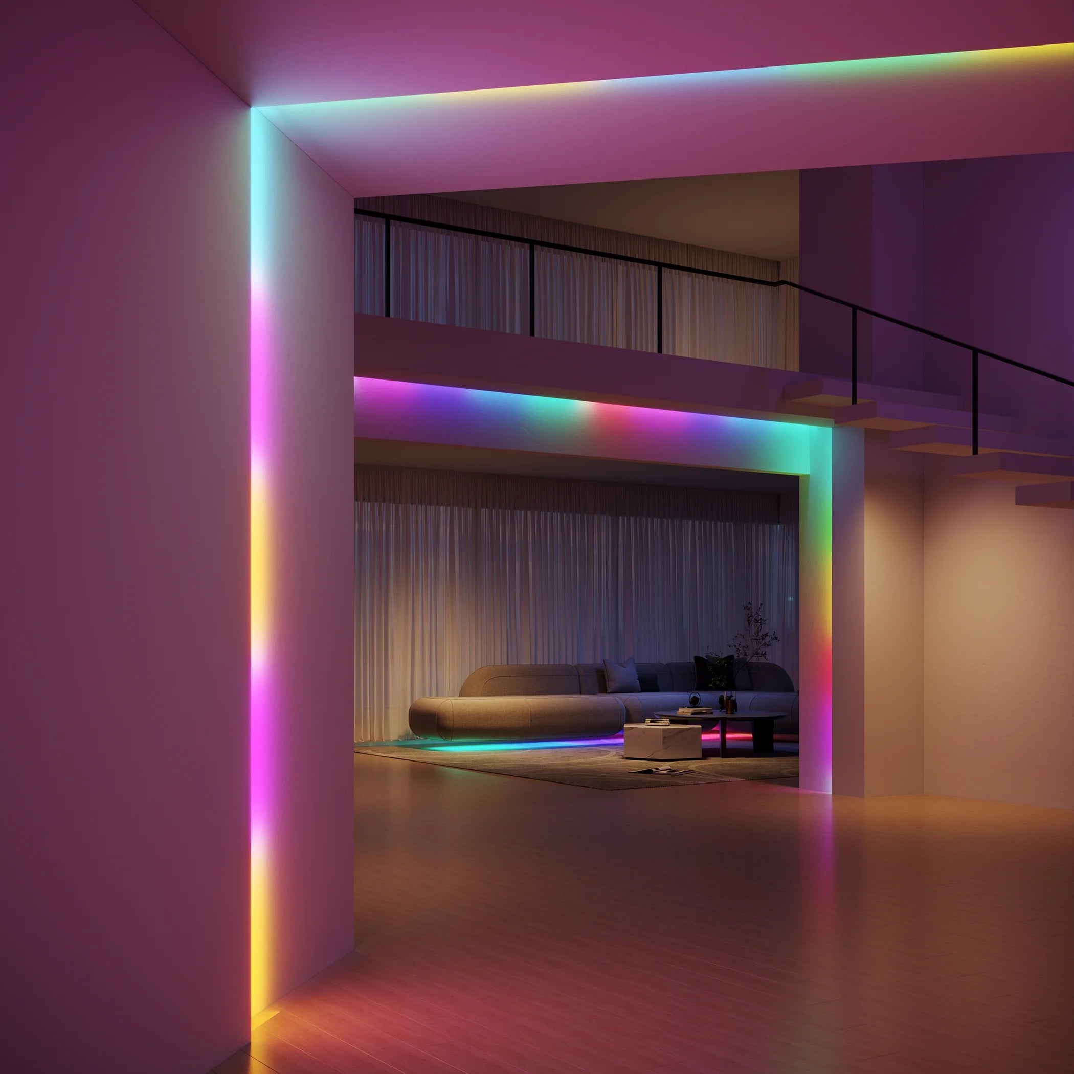 Wi-Fi RGBIC LED Strip Light 9.8ft, App Control, Music Sync, Color Changing for Bedroom R539989