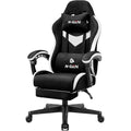 Gaming Chair with Footrest Lumbar Support High Back Recliner Ergonomic Leather Q8605