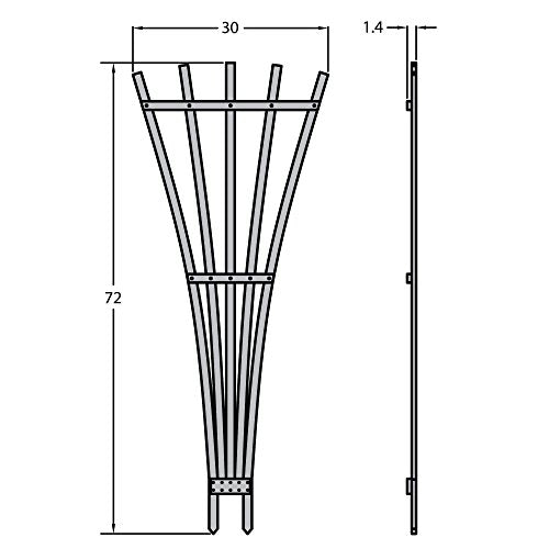 Traditional Fan Trellis, White P12931
