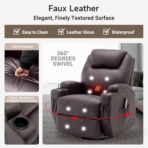 Rocking Recliner Chair with Massage and Heat E368