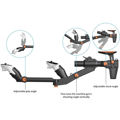 VR Gunstock for Quest 2 3 3S Pro – Adjustable FPS Controller Accessories with Magnetic Attachment K7582