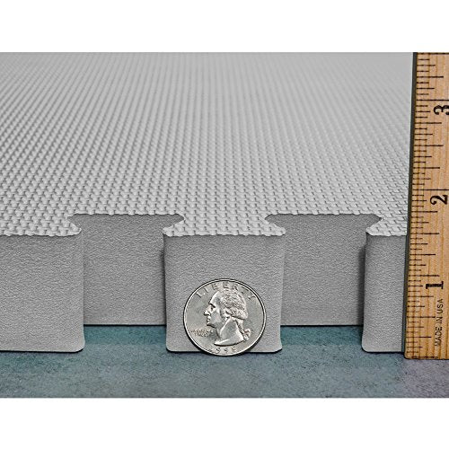 Interlocking EVA Foam Mats for Wrestling, MMA & Gymnastics - 1.5" Thick, 2'x2' Tiles G335676