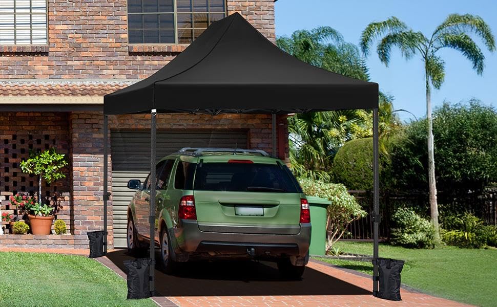 Heavy Duty Pop Up Canopy Tent 10x20 with Wheeled Carry Bag, White X6840