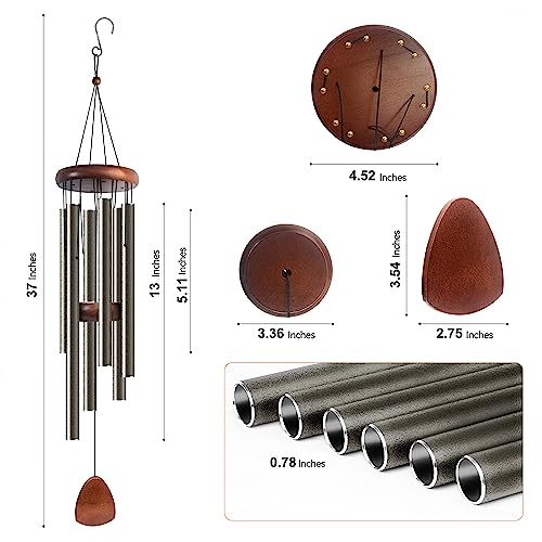Large Aluminium Wind Chimes 37 Inches for Outdoor Garden Patio Decor D871