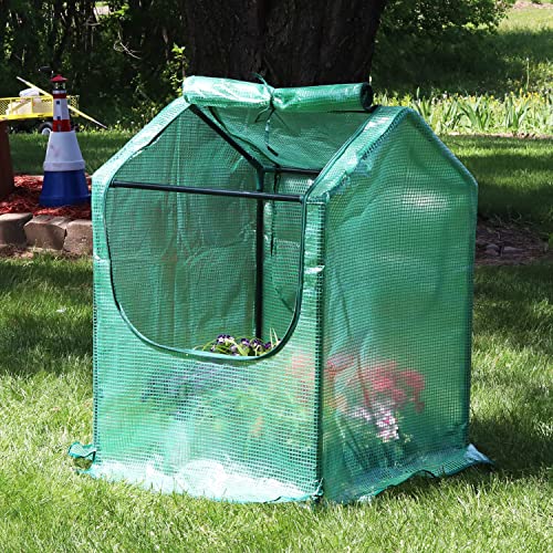 Outdoor Mini Greenhouse Tent with Steel Frame N893617