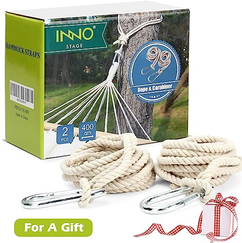 Tree Swing Hanging Straps with Carabiner Hooks for Camping or Playground C431