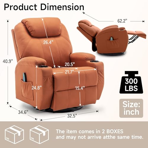 Rocking Recliner Chair with Massage and Heat E368