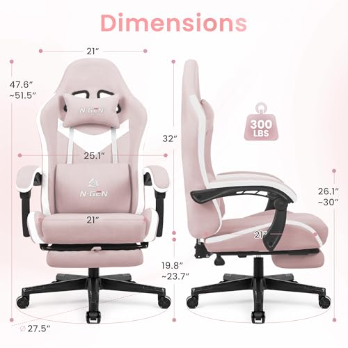 Gaming Chair with Footrest Lumbar Support High Back Recliner Ergonomic Leather Q8605