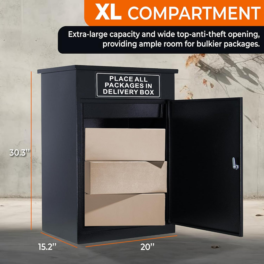 Wall Mounted Lockable Steel Parcel Box for Porch Delivery M46173