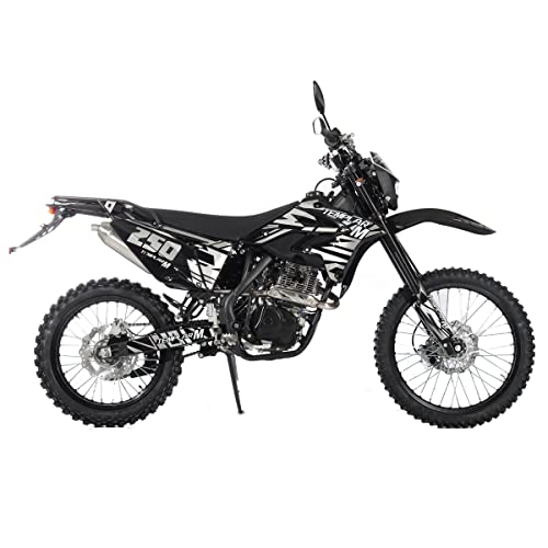 250cc Dirt Bike with 21" Front and 18" Rear Wheels, 5-Speed Manual K337471