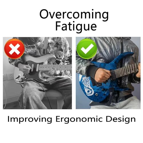 Adjustable Electric Guitar Footrest, Ergonomic Black Stand T7869