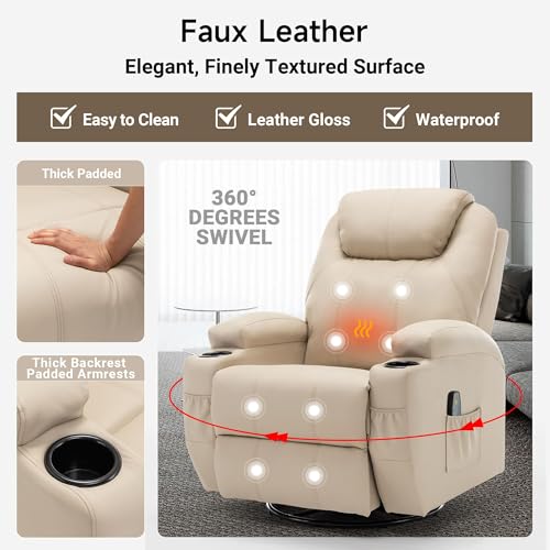 Rocking Recliner Chair with Massage and Heat E368