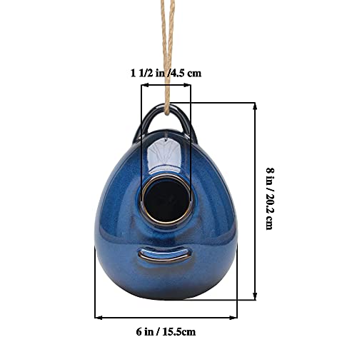 Ceramic Hanging Birdhouse for Outdoor Wild Birds U660