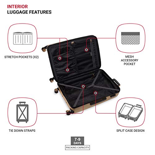 Expandable Hardside Carry-On Luggage with Spinner Wheels and TSA Lock F31623