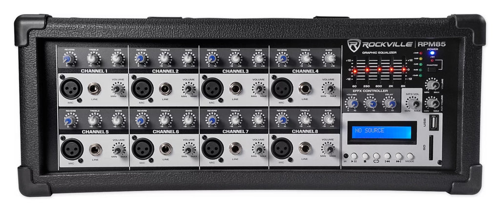 12" 3-Way 1600W Karaoke Speakers with Amplifier and Wireless Mics H29110