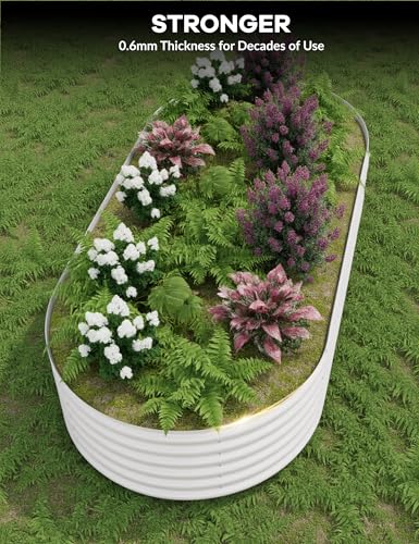 Galvanized Raised Garden Bed for Vegetables, Flowers, Outdoor D165