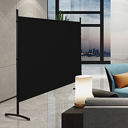 4 Panel Folding Room Divider Privacy Screen with Steel Frame P539789