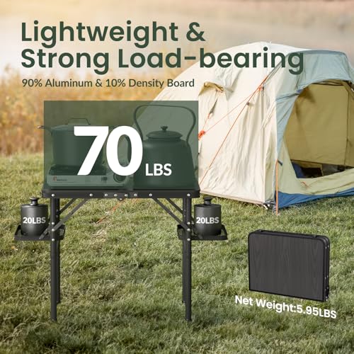Folding Camping Table Small 2ft Portable Aluminum W647