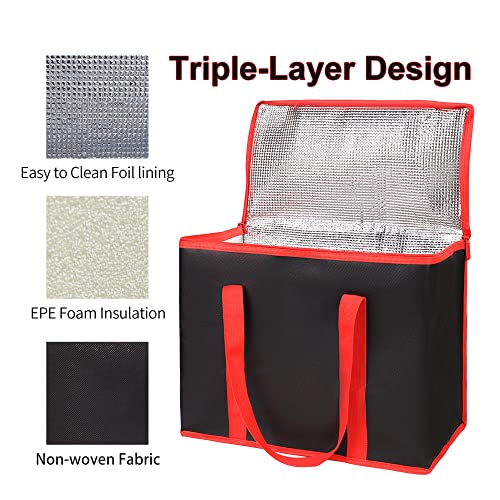 Insulated Food Delivery Bag Hot Cold Meal Carrier Cooler Tote K646948