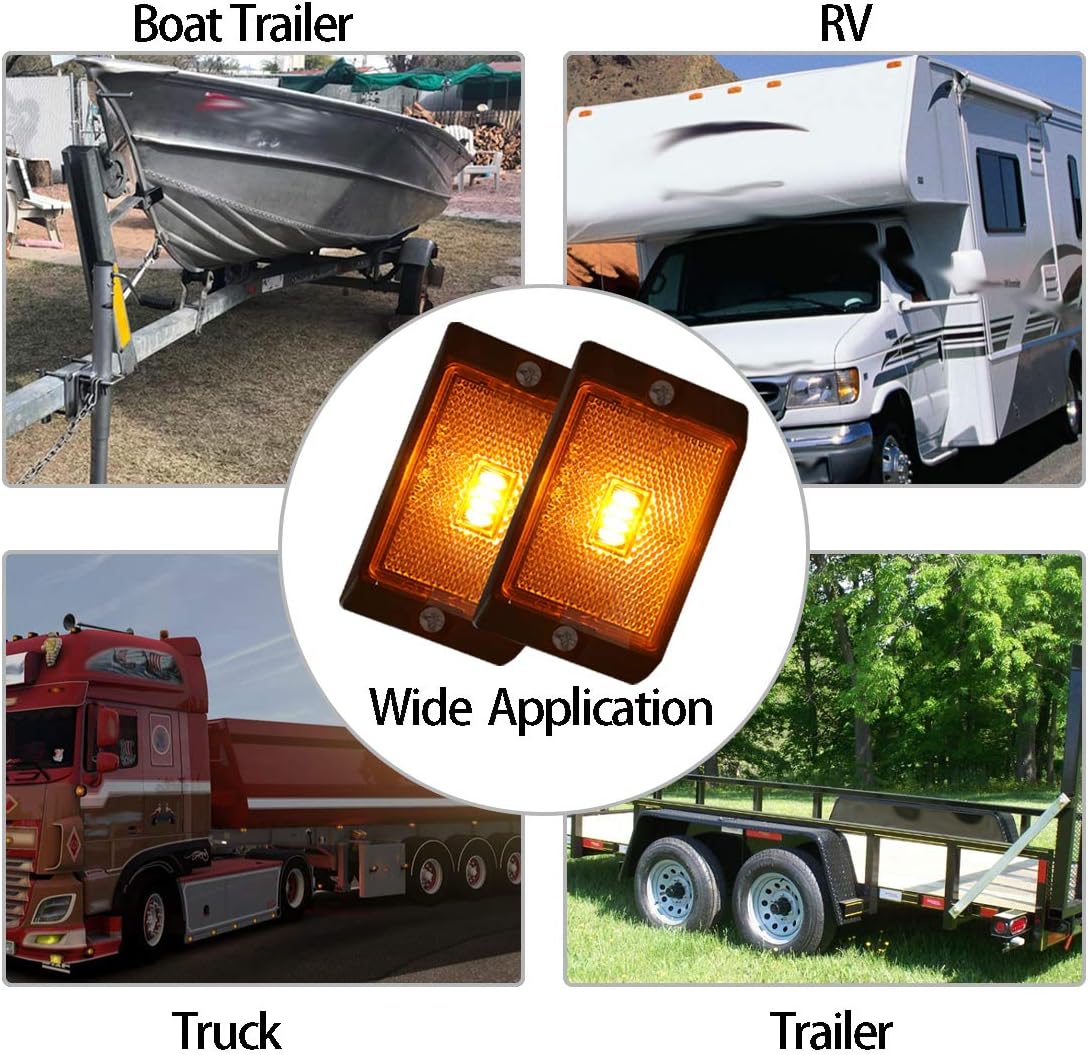 12V Submersible LED Trailer Tail Light Kit for Under 80 Inch Trailer Boat Utility Waterproof B775
