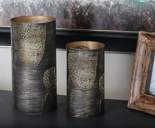 Eclectic Metal Hurricane Candle Decorative Lantern, 3 Count B5494