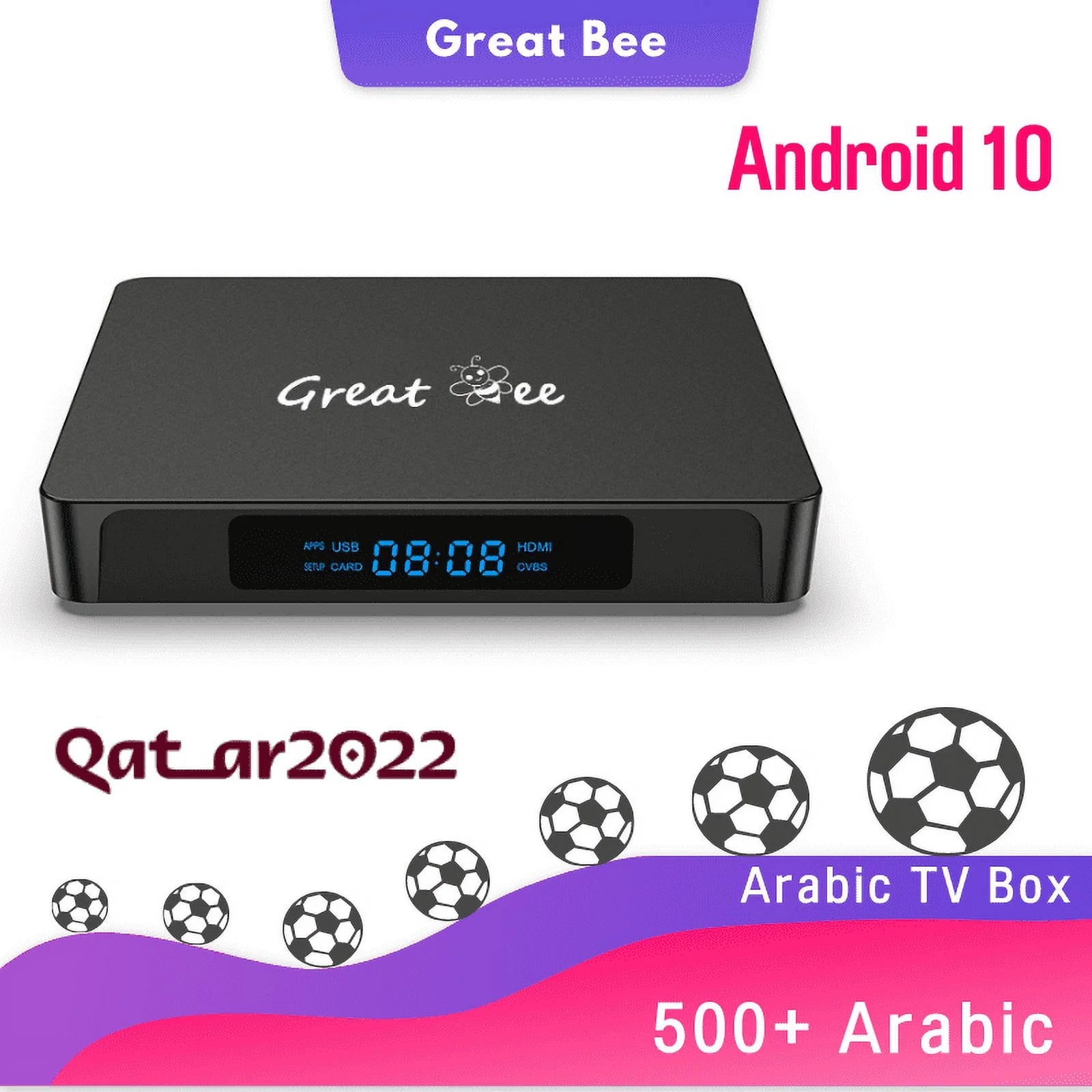 Arabic TV Box Android 10 Quad Core 4K IP Television Receiver U65300