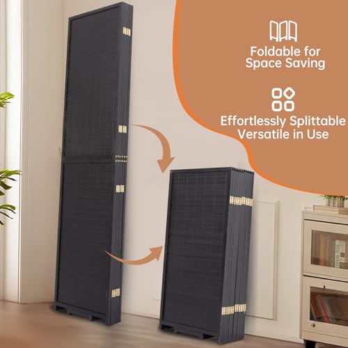 Bamboo Room Divider Folding Privacy Screen 4 Panel Freestanding F401