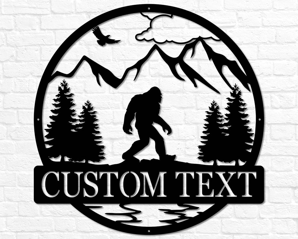 Custom Name Metal Sign Bigfoot Yard Decor V48512