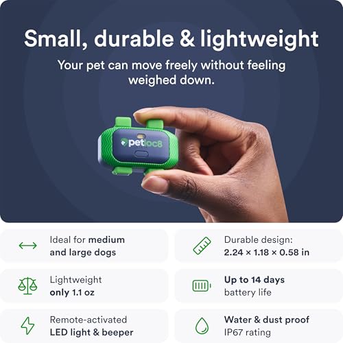 Dog GPS Tracker with Real-Time Location, Geo-Fence Alerts, Waterproof, 7-Day Battery O2744