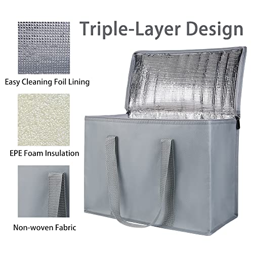 Insulated Food Delivery Bag Hot Cold Meal Carrier Cooler Tote K646948