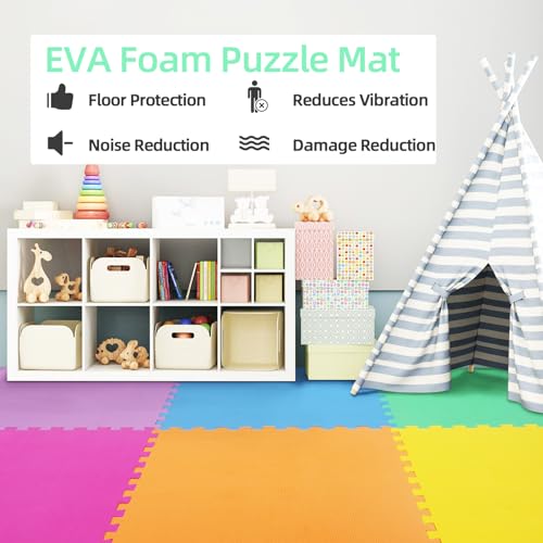 Puzzle Exercise Mat with EVA Foam Interlocking Tiles for MMA, Gymnastics and Home Gym N211438