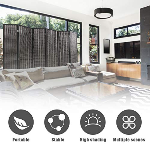 Bamboo Room Divider 6 Panel Folding Privacy Screen for Home L99111
