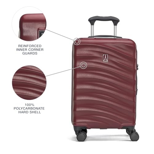Hardside Expandable Carry-On Luggage with 8 Spinner Wheels and TSA Lock J560758