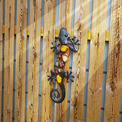 Metal Gecko Wall Decoration for Garden Outdoor C26045