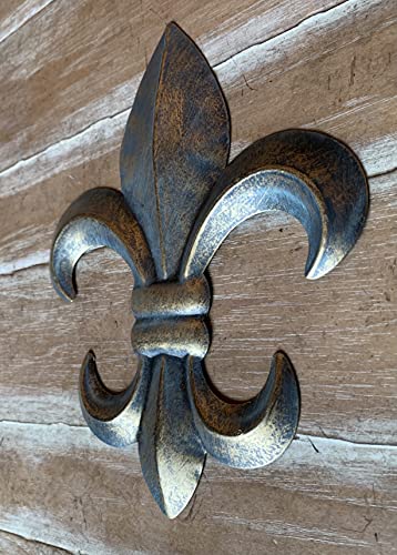 Metal Fleur De Lis Wall Plaque with Hanger E851942