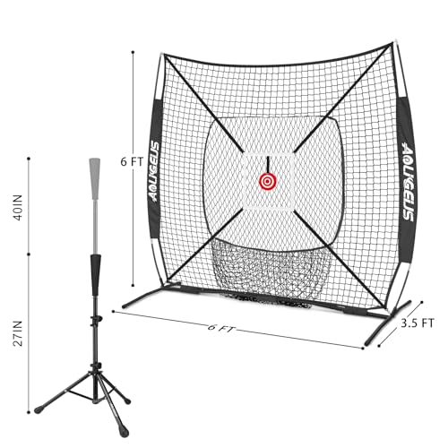Baseball Softball Practice Net with Batting Tee and Strike Zone Target D632881