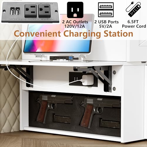 Murphy Bed Queen with Storage and Charging Station H86750
