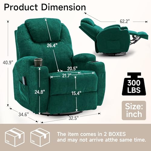Rocking Recliner Chair with Massage and Heat E368