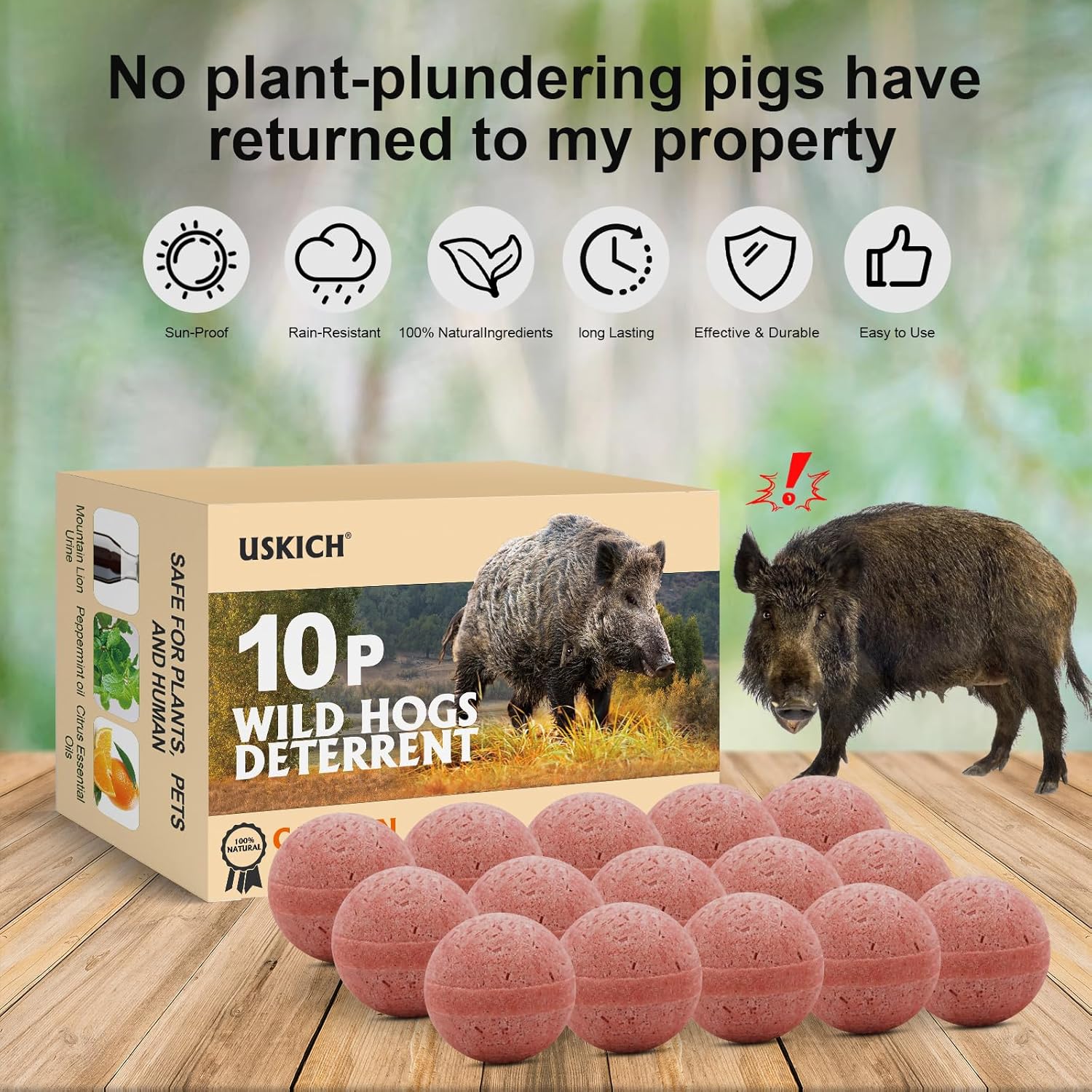 Wild Hog Repellent for Farm, Garden and Yard P79142