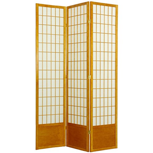 7 ft. Tall Window Pane Shoji Screen Room Divider, 3 Panels T5246