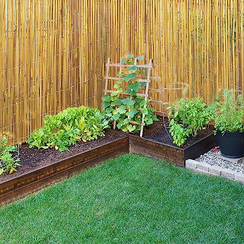 Natural Bamboo Fence Roll 6ft x 8ft Privacy Screen for Garden H625124
