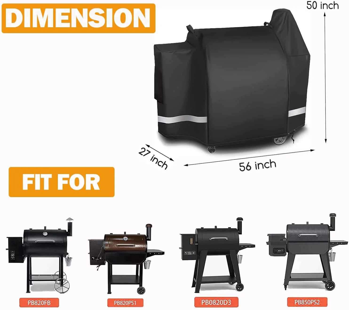 Grill Cover for Flat Top Grill and 4-Burner Griddle BBQ Cover X946872