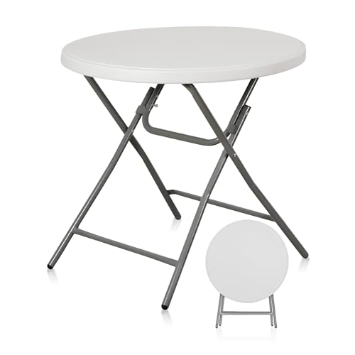 Portable 4 Foot Plastic Folding Table, Indoor Outdoor Heavy Duty, White R80992