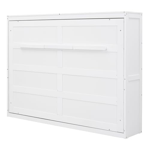 Modern Farmhouse Solid Wood Murphy Cabinet Bed Queen K425