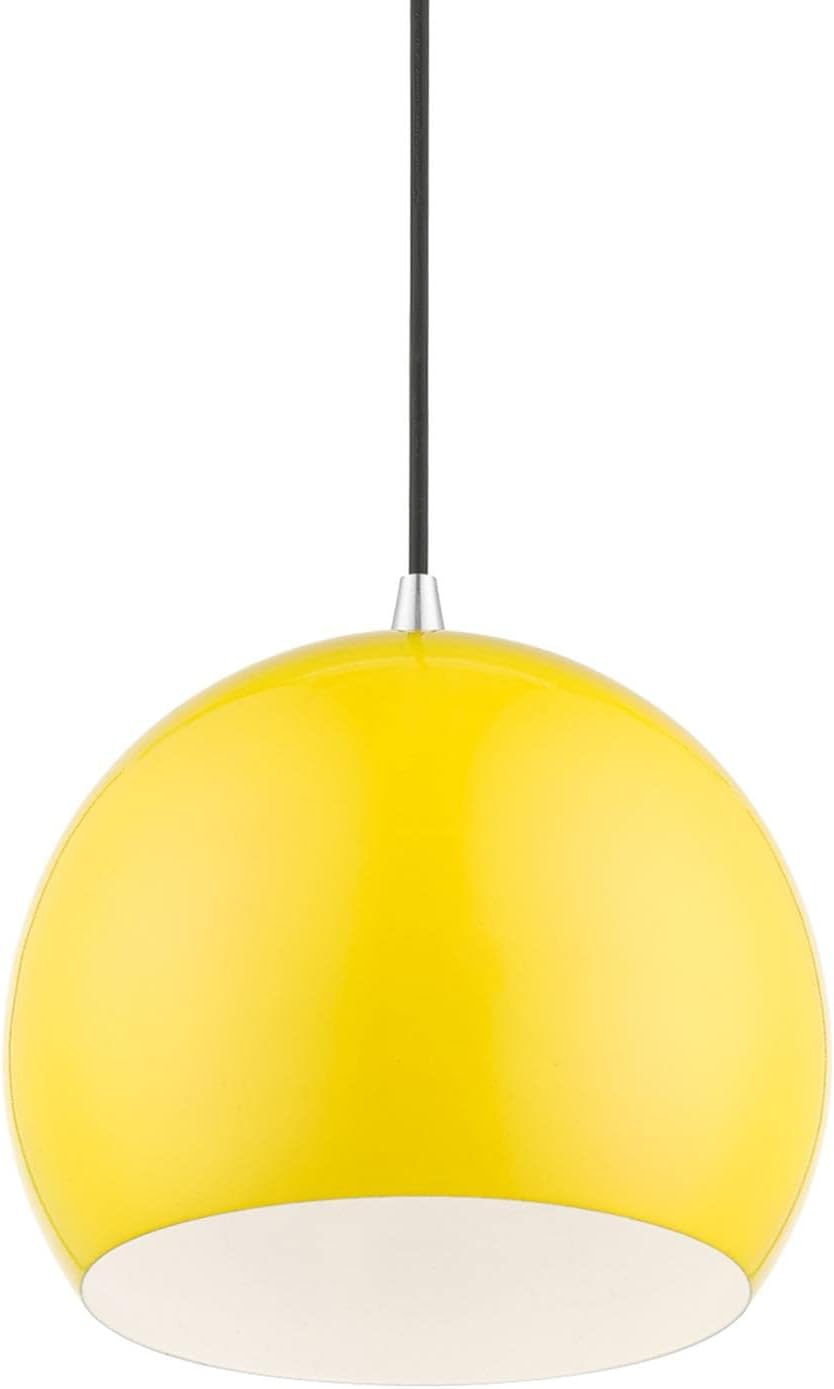 Globe Pendant Light, Industrial Style, 15 Inches Tall E67214