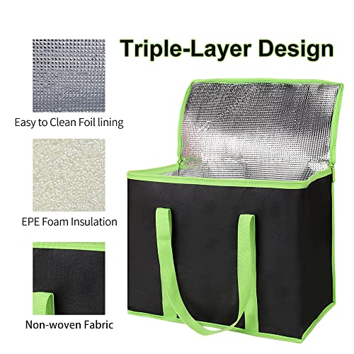 Insulated Food Delivery Bag Hot Cold Meal Carrier Cooler Tote K646948