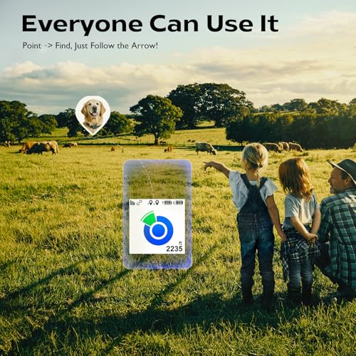 GPS Dog Tracker for No-Signal Areas, Real-Time Pet Locator for Hiking and Camping J9454