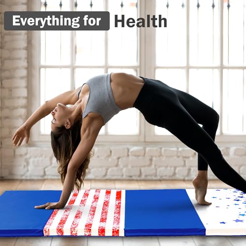 Folding Exercise Gymnastics Mat 4x10x3 Inch with Carrying Handles G881552