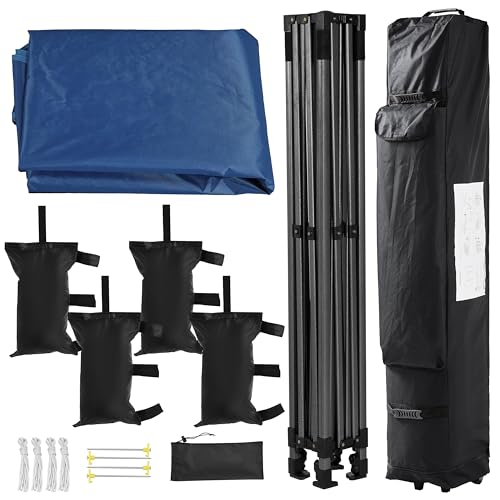 Heavy Duty Pop Up Canopy Tent 10x20 with Wheeled Carry Bag, White X6840