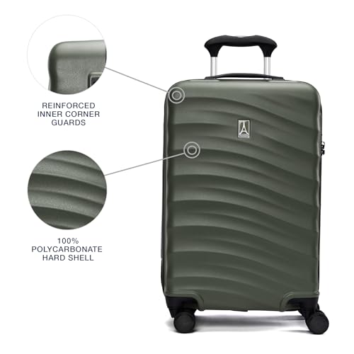 Hardside Expandable Carry-On Luggage with 8 Spinner Wheels and TSA Lock J560758